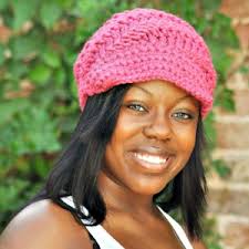 Black and Neon Colored Crochet Newsboy Cap With Earrings