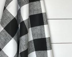 Black And White Buffalo Check Fabric Black Cabin Checks Fabric By The Yard Designer Black White Buffalo Plaid Fabric Drapery Curtain Or Upholstery Fabric B Buffalo Check Fabric Buffalo Plaid Fabric