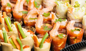 Greek shrimp skewers are a light appetizer perfect for a party! Lunds Byerlys Catering Minneapolis St Paul Area Catering Service