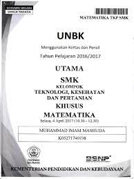 Pembahasan soal un matematika smp 2017 lengkap dan mudah. Matematika Tkp Smk 2017 Pdf