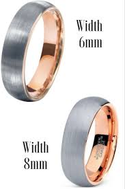 Brushed Silver Rose Mens Wedding Bands Tungsten Brushed Tungsten Wedding Band Tungsten Wedding Bands