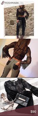 Florence Lace Crop With Bell Sleeves Bell Sleeves Sleeves Lace