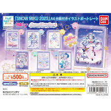 フラットガシャポン】「SNOW MIKU 2023」 A4台紙付きイラストポートレート | ナムコパークス オンラインストア | NAMCO Parks