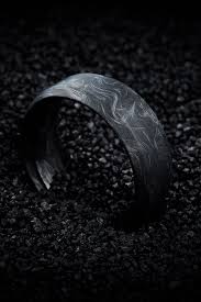 Thick Wedding Bands For Men Beveled Edge Carbon Fiber Ring In Matte Black Mens Carbon Fiber Wedding Bands Carbon Fiber Wedding Bands Faceted Wedding Bands
