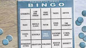 Debate bingo there are ten unique debate bingo cards that can be printed to play along at home as you watch the vice presidential debate october 7, 2020 7 p.m. Presidential Debate Bingo Card Play Along With Trump Vs Biden