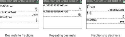The decfunction converts a fraction to a decimal. Ti 84 Plus Calculator S Math Math Submenu Dummies