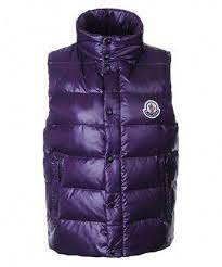 Moncler Sleeveless Vest For Men Smooth Shiny Fabric Purple Moncler Jacket Vests Men Moncler