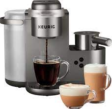 Around the back of the machine is a large, removable water tank (68 ounces, or 2 liters. Keurig K Cafe Special Edition Single Serve K Cup Pod Coffee Maker With Milk Frother Nickel 5000200558 Best Buy