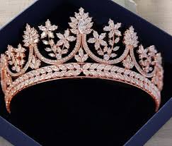 Rose gold wedding rose gold birthday blush pink gold wedding blush gold wedding favors rose gold birthday rose gold baby shower bridal favor. Royal Crystal Rose Gold Bridal Wedding Tiara Crown