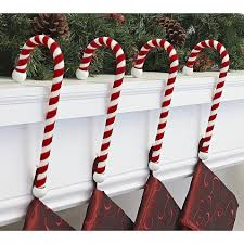 Haute Decor 4 Pack Candy Cane Velvet Stocking Holders Bed Bath Beyond In 2020 Red Christmas Decor Christmas Stocking Holders Silver Christmas Decorations