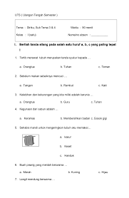 Tema 1 Diriku Kelas 1 Sd Subtema 3 Dan 4