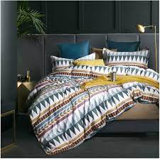 Uhamho fluffy faux fur duvet cover in cream (photo via amazon). Bohemian Duvet Cover Striped Ethnic Boho Southwestern 400tc Cotton Bedding 3pc Set Modern Geo Aztec Print Eikei