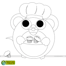 Malvorlage Hamster Muffins