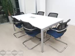 Our selection of discount powered tables for conference and boardroom meetings is the best online. Want Dont Want Com Second Hand Office Furniture Used Office Furniture Tables Boardroom Meeting Conference Tables Used 2000mm White Meeting Table With Power Module