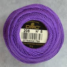 dmc pearl perle cotton balls 100 cotton 10g 80m 87yards colour 208 very dark lavender