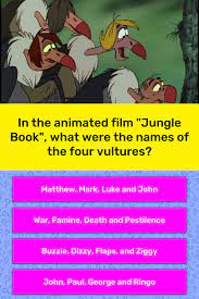 As faverau explained, at the end of the movie, we found the book from the original jungle book in the (disney) archives, and so that book that opens at the. In The Animated Film Jungle Book Trivia Questions Quizzclub