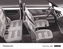 Fiat Cinquecento Interior December 1991 Fiat Cinquecento Fiat Alfa Romeo 156
