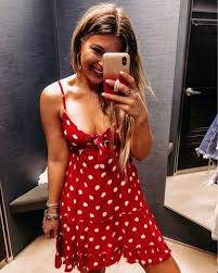 Mini Von Maur Tryon Haul Red Polka Dot Dress Fits Tts In A S Http Liketk It 2cgib L Instagram Fashion Outfits Casual Dresses For Women Red Polka Dot Dress