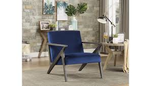 Valencia curves accent chair simplicity and harmony of the design comprise distinctive features of this accent chair. Bonjour Navy Blue Velvet Accent Chair