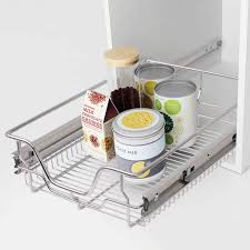 2x pull out wire basket chrome kitchen