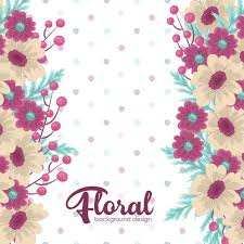 Greeting Card With Flowers Colorful Vector Frame Flower Doodles Flower Frame Flower Border