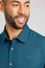 Lando Long Sleeve Check Shirt Deep Sea Blue