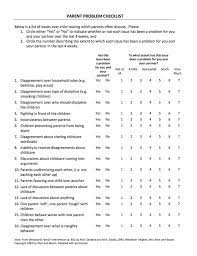 The national foster parent association describes foster parenting as a protective service to children and their families when families can no longer care for their children. issues like misuse of drugs and alcohol, poverty and a parent's. Parent Problem Checklist Ppc Parenting Checklist Parent Questionnaire
