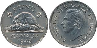 Coins And Canada 5 Cents 1942 Canadian Coins Price Guide