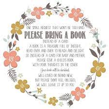 Instant Download Baby Shower Invitation Insert Please Bring A Book Instead Of A Card Coral Floral Design Baby Shower Invitations Baby Shower Themes Baby Shower Inspiration