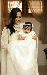 Offwhite Churidar Baby Girl White Dress Baptism Dress For Mom Girls Baptism Dress