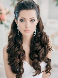 This glamorous wedding hairstyle for long hair will require some teasing and hold products to keep the front slicked back, but your here's proof that not all wedding hairstyles for long hair have to involve curls. Bridal Hair Front View Long Hair Styles Hair Styles Wedding Hair Inspiration