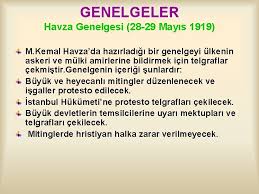 Atatürk, bu genelgeyle halkın işgallere tepki. Kurtulu Savai Hazirlik Dnem Mustafa Kemalin Samsuna K