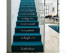 Maybe you would like to learn more about one of these? Vinyl Stair Decals In This House We Do Quote Decals For Staircase Riser Decor Staircase Sticker