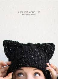 Try these 50 easy crochet hat patterns for a newborn baby or your little one! Black Cat Slouch Hat Free Crochet Cat Hat Pattern Persia Lou