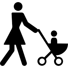 Mother Walking With Her Son On A Stroller Free Icon Free Icons Vector Icon Design Vector Free