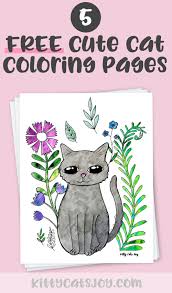 908 free images of cat paw. Free Cute Cat Coloring Pages Kitty Cats Joy