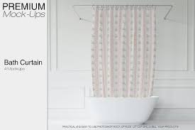 Bath Curtain Mockup Pack Mockup Psd Mockup Psd Mockup Template