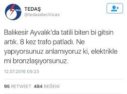 Maybe you would like to learn more about one of these? Tedas Tedaselectricas Tedas Balikesir Ayvalik Da Tatili Biten Bi Gitsin Artik 8 Kez Trafo Patladi Ne Yapiyorsunuz Anlamiyoruz Guldum Net Caps Arama Motoru