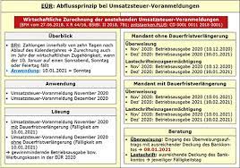 Also werden 16% umsatzsteuer auf alle lieferungen und leistungen vor dem 01.01.2007 fällig und 19% auf alle lieferungen und leistungen nach dem. Eur Abflussprinzip Bei Umsatzsteuer Voranmeldungen Zeitstaerken De