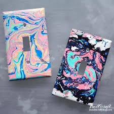 Marbled Light Switch Covers With Easy Marble Diy