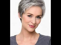 Below is a bob haircut with curled front strands. Ladies Short Hairstyles For Grey Hair Youtube