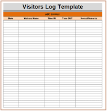 Visitors Log Visitors Book Templates Book Template