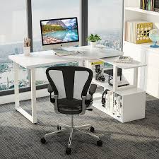 The desktop of desk is 0.98'' thick, other board is 0.6'' thick. Carr Reversible L Shaped Gaming Desk Modern L Shaped Desk L Shaped Desk Home Office Furniture