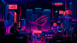 Load all your personal video files into our animated wallpaper software and set it as your animated wallpaper or download. Artstation Rog Wallpaper Design Pixel Jeff Desktop Wallpaper Art Pixel Art Background Anime Scenery Wallpaper