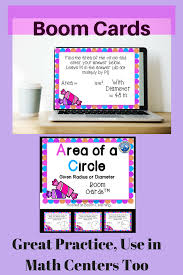 Area Of Circles Boom Cards Digital Task Cards Task Cards Digital Task Cards Common Core Math Activities