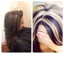 Chunky Blonde And Black Highlights Hair Beauty Hair Color Cool Hair Color