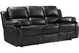 Dakota light grey leather 3 seater recliner sofa. Valencia Black Leather Electric Recliner 3 Seater Sofa Furnitureinstore