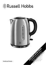 With all of the fundamental features you'd expect from the pioneers of the first electric kettle not only will it look good on your worktop. Russell Hobbs R Hobbs Pennine Illuminating Kettle Ss Instruction Manual Manualzz