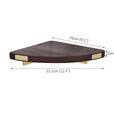Great savings & free delivery / collection on many items. Luxury Black Walnut Wooden Shower Corner Shelf Brass Small Triangle Bathroom Wall Shelves Decorative