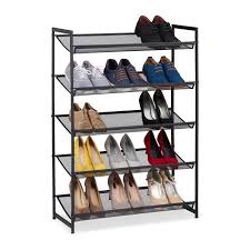 Das schuhregal von relaxdays ist kompakt und hat für duzende schuhe platz. Relaxdays Schuhregal Metall 15 Paar Schuhe 5 Ebenen Erweiterbar Platzsparend Offen Hxbxt 105x74 5x30 5 Cm Schwarz Cdiscount Bricolage